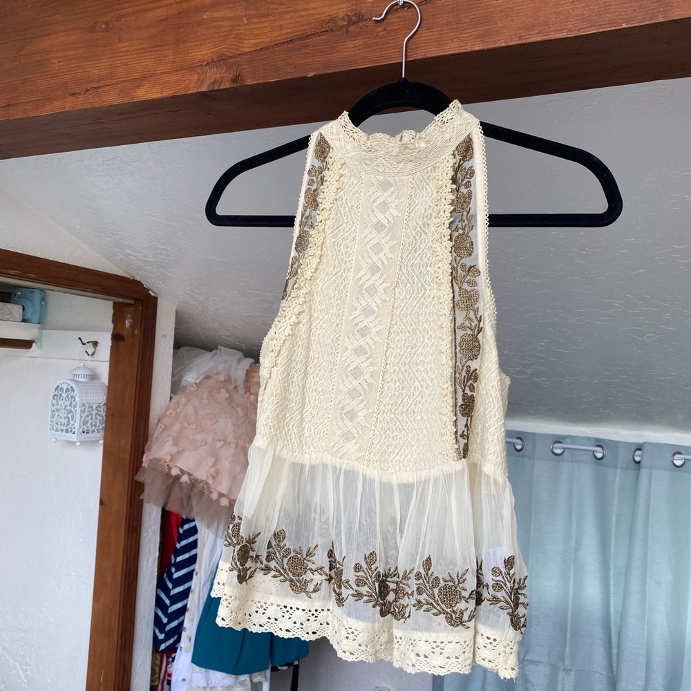 Ecote S boho beaded top festie urban outfitters